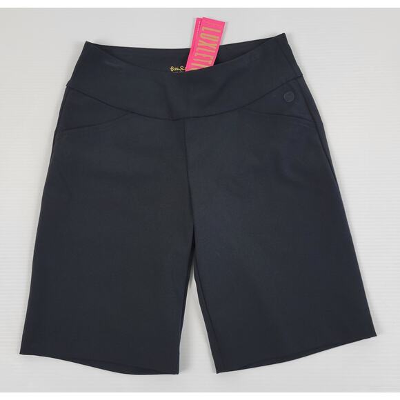 NWT Lilly Pulitzer‎ Luxletic 00 UPF 50+ Reid Short Onyx Black Athletic 004966 - Picture 1 of 7